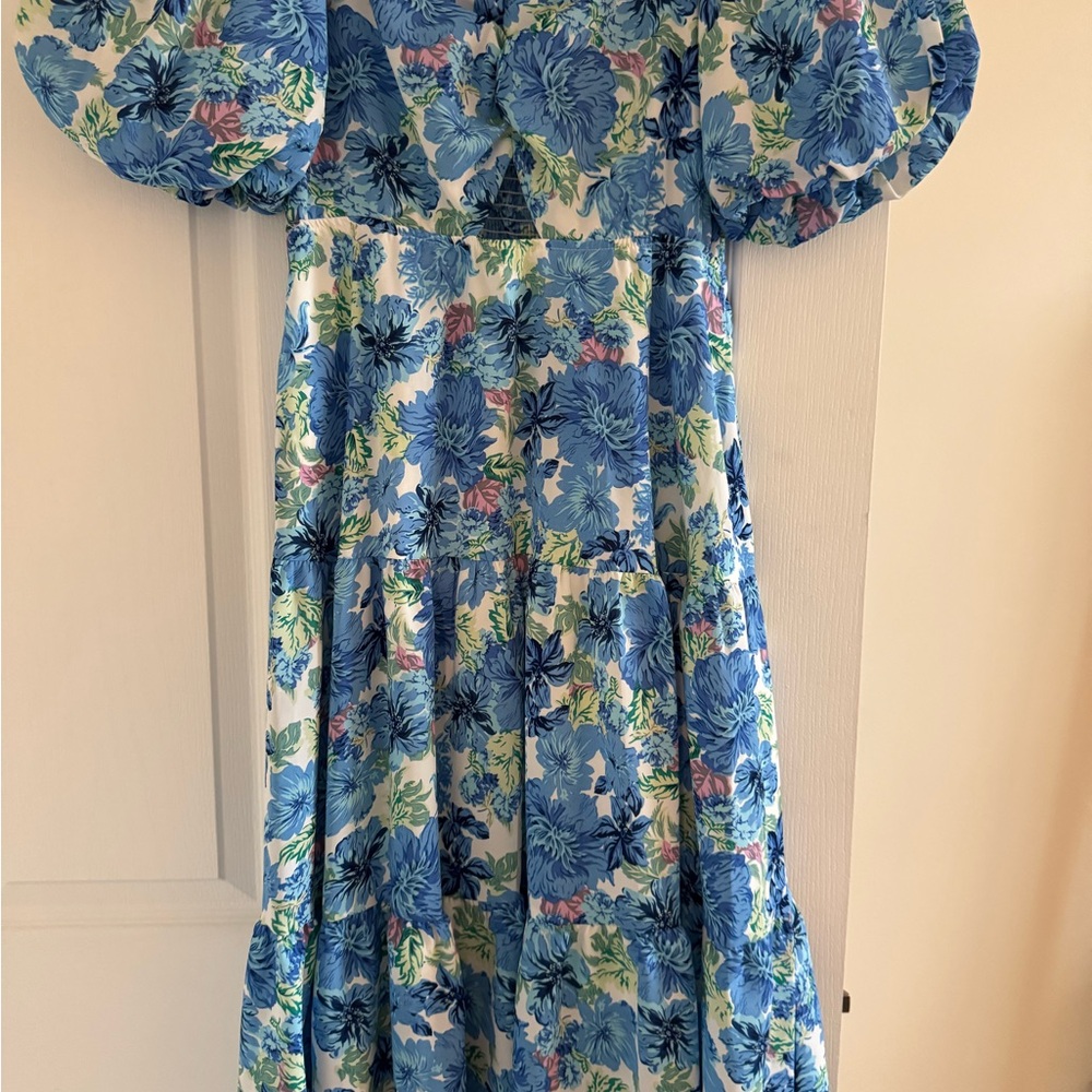 Floral Blue Maxi Dress